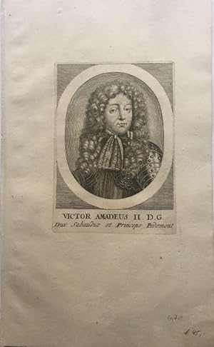 Victor Amadeus II. (1666-1732), König von Sizilien u. Herzog von Savoyen. Kupferstich aus Theatru...