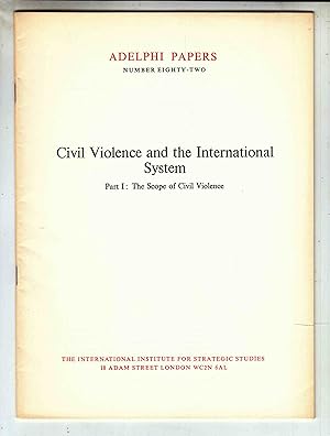 Seller image for Civil Violence and the International System Part I: The Scope of Civil Violence for sale by Riverwash Books (IOBA)