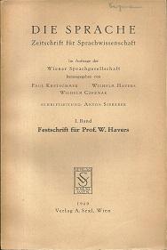 [Wilhelm Havers, dem ausgezeichneten Forscher und Lehrer zu seinem 70. Geburtstag dem 5.Jänner 19...