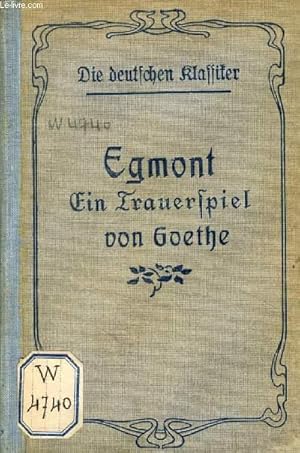 Seller image for EGMONT, EIN TRAUERSPIEL IN 5 AUFZGEN for sale by Le-Livre