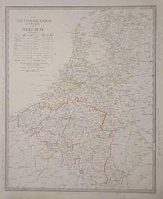 Netherlands and Belgium Map.