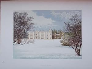 An Original Antique Woodblock Colour Print Illustrating Eshton Hall in Yorkshire from The Picture...