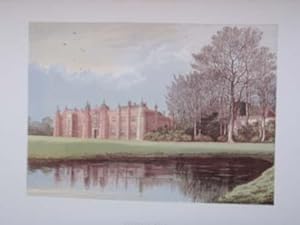 An Original Antique Colour Print Illustrating Hengrave Hall, Suffolk. Published Ca 1880.