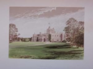 An Original Antique Woodblock Colour Print Illustrating Moreton Hall in Cheshire from The Picture...