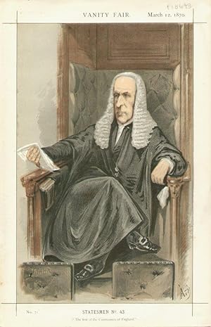 Bild des Verkufers fr The first of the Commoners of England." Statesmen. No. 43. zum Verkauf von Robert Frew Ltd. ABA ILAB