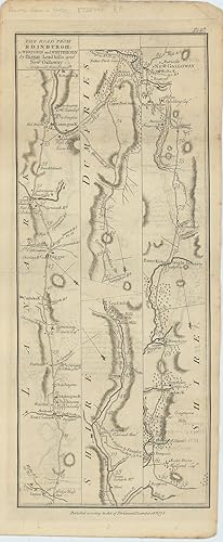 Image du vendeur pour The Road From Edinburgh, to Wigtoun and Whitehorn by Biggar Leadhills and New Galloway. [with on verso] The Road from Edinburgh to Lanark and Ayr by Douglass and Cumnock. Measured from the West Port 1775. mis en vente par Robert Frew Ltd. ABA ILAB