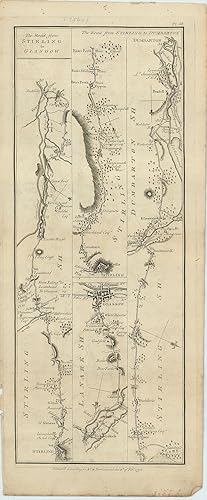 Image du vendeur pour The Road from Glasgow to Paisley, Bieth & Kilwhinning. [with] The Road from Lanark to Hamilton. [with] The Road from Lanark to Glasgow. [and on verso] The Road from Stirling to Glasgow. [with] The Road from Stirling to Dumbarton. mis en vente par Robert Frew Ltd. ABA ILAB