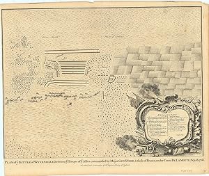 Image du vendeur pour Plan of ye Battle of Wynendale, between ye Troops of ye Allies commanded by Major Gen. Webb, & those of France, under Count De La Motte, Sep. 28, 1708. mis en vente par Robert Frew Ltd. ABA ILAB