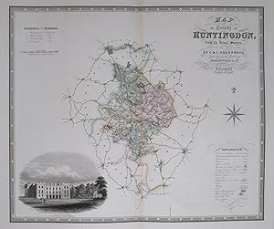 Image du vendeur pour Huntingdonshire. Map of the County of Huntingdon, from an Actual Survey, made in the Year 1829. mis en vente par Robert Frew Ltd. ABA ILAB