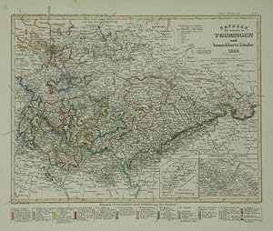 Sachsen, die Staaten in Thuringen und benachbarte Länder 1849.