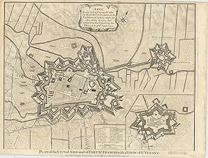 Plan of the City of Aire and of Fort St. Francis with a View of St. Venant.