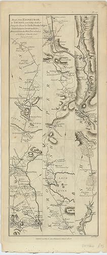 Image du vendeur pour Road from Edinburgh, to Thurso, and Johny Grots or Dungsby Head, by Perth, Dunkeld Dalwhinnie, Inverness, &c [with] The Road from Dalnacardoch to Aviemore. mis en vente par Robert Frew Ltd. ABA ILAB