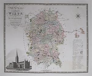 Image du vendeur pour Wiltshire. Map of the County of Wilts, from an Actual Survey made in the Years 1819 & 1820 . mis en vente par Robert Frew Ltd. ABA ILAB
