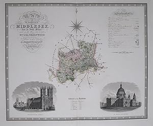 Image du vendeur pour Middlesex. Map Of The County Of Middlesex, From An Actual Survey, Made In The Years 1819 & 1820. . mis en vente par Robert Frew Ltd. ABA ILAB