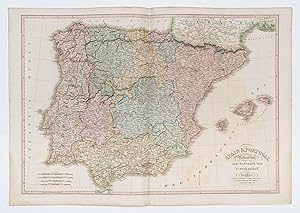 Bild des Verkufers fr Spain and Portugal. Reduced from Jas.r Nantiat's Map in Four Sheets. zum Verkauf von Robert Frew Ltd. ABA ILAB
