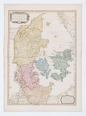 Bild des Verkufers fr A Map of the Kingdom of Denmark, with the Duchy of Holstein. zum Verkauf von Robert Frew Ltd. ABA ILAB