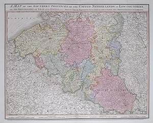 A Map of the Southern Provinces of the United Netherlands or Low Countries, with the Municipaliti...