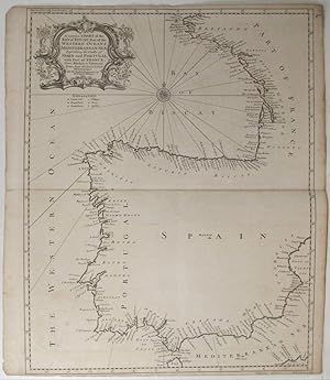 Bild des Verkufers fr A correct Chart of the Bay of Biscay, Part of the Western Ocean & Mediterranean Sea Describing the Coasts of Spain and Portugal, with Part of France, From Morlais to Valencia; . zum Verkauf von Robert Frew Ltd. ABA ILAB