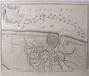 Image du vendeur pour Plan of the Investiture of Ostend Surrendered, 6 July, 1706. mis en vente par Robert Frew Ltd. ABA ILAB