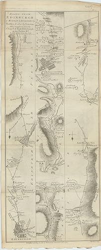 Image du vendeur pour Roads from Edinburgh to Moffat & Dumfries by Peebles & also by Linton. [with on verso] The Roads from Edinburgh to Moffat, Lochmaben & Dumfries by Peebles & by Linton Continued. mis en vente par Robert Frew Ltd. ABA ILAB