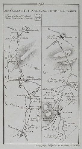 Image du vendeur pour From Cashell to Callen [and on verso] From Callen to Fethard, And from Fethard to Cashell. mis en vente par Robert Frew Ltd. ABA ILAB