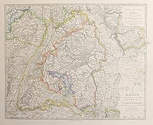 Bild des Verkufers fr The Rhine. Der Rhein vom Boden-See bis Koln, zugleich specialkarte bon wurttemburg, Baden und der Bayerischen Pfalz. zum Verkauf von Robert Frew Ltd. ABA ILAB