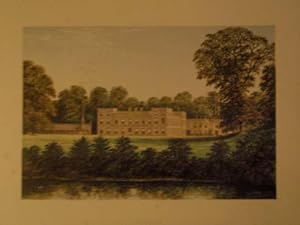 . An original antique woodblock colour print illustrating Ugbrooke in Devonshire from The Picture...