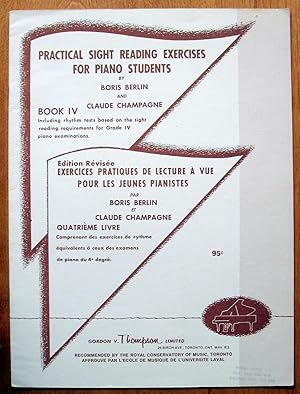 Bild des Verkufers fr Practical Sight Reading Exercises for Piano Students. Book IV zum Verkauf von Ken Jackson