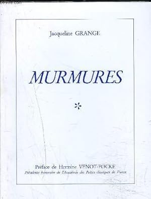 Seller image for MURMURES- ENVOI DE L AUTEURE for sale by Le-Livre