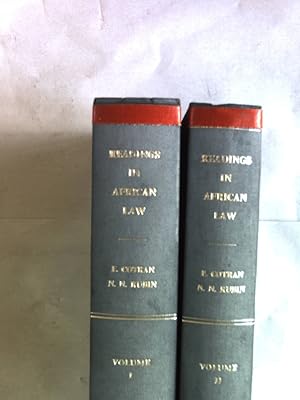 Imagen del vendedor de Readings in African Law. In Two Volumes, Volume I and II. (2 Volumes.) a la venta por Antiquariat Bookfarm