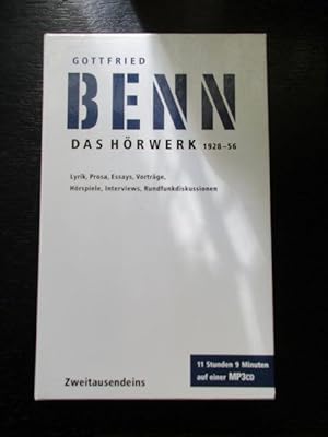 Imagen del vendedor de Gottfried Benn. Das Hrwerk 1928 - 56. Lyrik, Prosa, Essays, Vortrge, Hrspiele, Interviews, Rundfunkdiskussionen. a la venta por Antiquariat Maralt