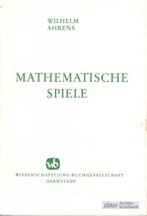 Bild des Verkufers fr Mathematische Spiele zum Verkauf von obaao - Online-Buchantiquariat Ohlemann