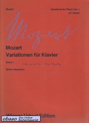 Mozart. Variationen für Klavier / Variations for Piano Band 1 / Volume 1