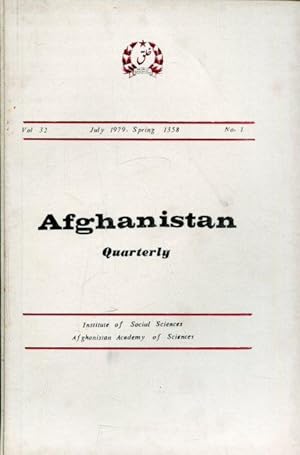 Seller image for Afghanistan; historical and cultural quarterly. Anfangs: revue trimestrielle. Jg. 1979, (Volume XXXII), issue 1,2,4. for sale by Antiquariat am Flughafen