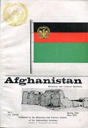 Imagen del vendedor de Afghanistan; historical and cultural quarterly. Anfangs: revue trimestrielle. Jg. 1974, (Volume XXVII), issue 1,2,3,4 compl. a la venta por Antiquariat am Flughafen