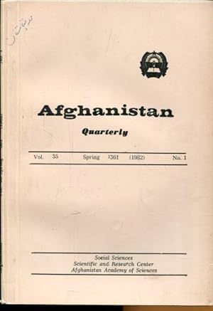 Afghanistan; historical and cultural quarterly. Anfangs: revue trimestrielle. Jg. 1982, (Volume 3...