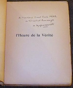 Seller image for L'Heure de la Vrit. for sale by Sam Gatteno Books