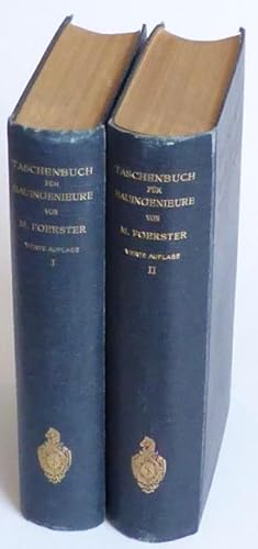 Imagen del vendedor de Taschenbuch fr Bauingenieure. Vierte, verbesserte und erweiterte Auflage. Mit 3193 Textfiguren. In zwei Teilen. Vol. I-II. a la venta por Patrik Andersson, Antikvariat.