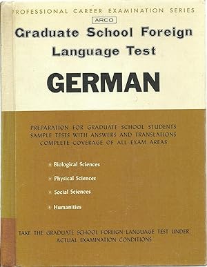 Imagen del vendedor de Graduate School Foreign Language Test - German a la venta por Sabra Books
