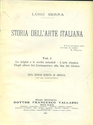 Immagine del venditore per Storia dell'arte italiana vol 1 venduto da Librodifaccia