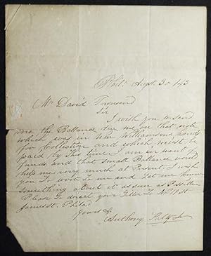 Letter from Anthony Kelly, Jr., Philadelphia, to David Townsend, cashier of the Chester County Ba...