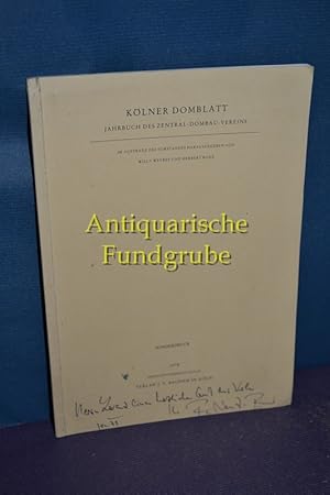 Seller image for Klner Domblatt, Jahrbuch des Zentral-Dombau-Vereins : Die Wandteppiche von J. A. Ramboux im Klner Domchor. Sonderabdruck. for sale by Antiquarische Fundgrube e.U.