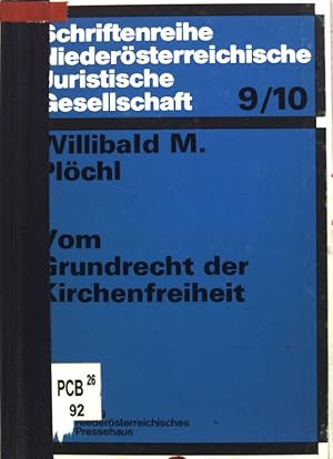 Seller image for Vom Grundrecht der Krichenfreiheit; Schriftenreihe Niedersterreichische Juristische Gesellschaft Heft 9/10; for sale by books4less (Versandantiquariat Petra Gros GmbH & Co. KG)