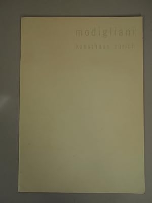 Bild des Verkufers fr Amedeo Modigliani: Malerei, Skulpturen, Zeichnungen : Beiheft zur Ausstellung im Kunsthaus Zrich : [Ausstellung] Kunsthaus Zrich, 19. April - 7. Juli 1991 [und] Kunstsammlung Nordrhein-Westfalen Dsseldorf, 19. Jan. - 7. April 1991. zum Verkauf von Antiquariat Bookfarm