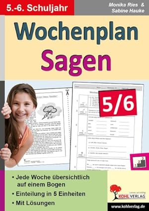 Immagine del venditore per Wochenplan Sagen 5/6 : Kopiervorlagen zum Einsatz im 5.-6. Schuljahr venduto da AHA-BUCH GmbH