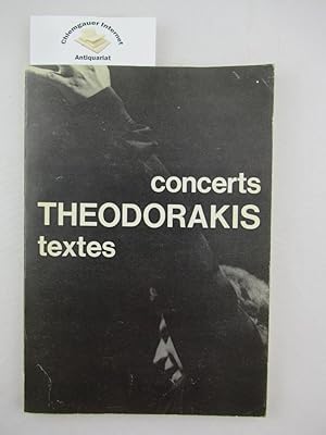 Bild des Verkufers fr Concerts, textes. zum Verkauf von Chiemgauer Internet Antiquariat GbR