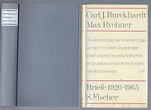 Seller image for Briefe 1926-1965. Vorwort von Carl J. Burckhardt. Herausgegeben von Claudia Mertz-Rychner for sale by Antiquariat Stange