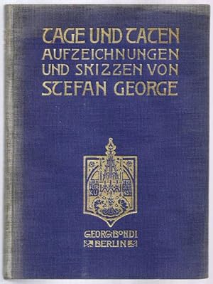 Seller image for Tage und Taten. Aufzeichnungen und Skizzen for sale by Antiquariat Stange