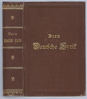 Bild des Verkufers fr Deutsche Lyrik seit Goethe's Tode. Ausgewhlt von Maximilian Bern. Neue Ausgabe zum Verkauf von Antiquariat Stange