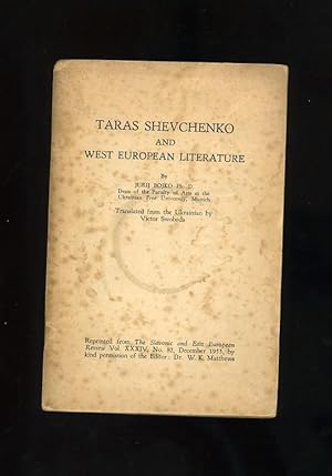 TARAS SHEVCHENKO and WEST EUROPEAN LITERATURE